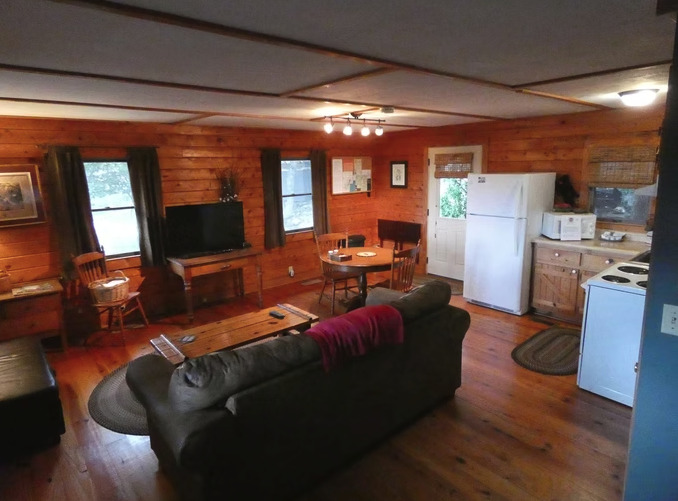 Cliffside cabin interior detail